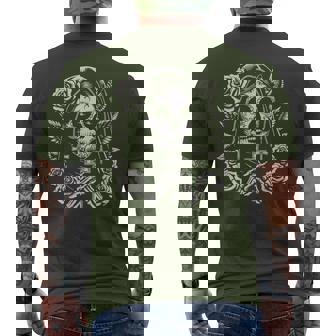 Crâne Santa Muerte Faucheuse T-shirt imprimé au dos - Cadeauxyz