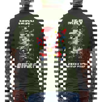 Dabbing Santa Claus Luces De Navidad Feliz Navidad Camiseta Hombre Estampado Espalda - Regaloses