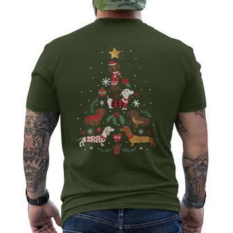 Dachshund Through The Snow Dog Christmas Tree T-Shirt mit Rückendruck - Geschenkecke