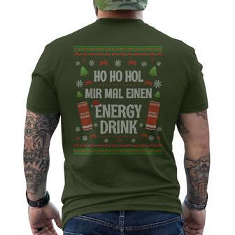 Energy Drink Ugly Sweaterideo Game Gaming Gamer T-Shirt mit Rückendruck - Geschenkecke