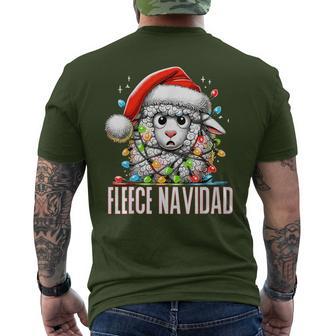 Fleece Navidad Feliz Navidad Sheep Christmas T-Shirt mit Rückendruck - Geschenkecke