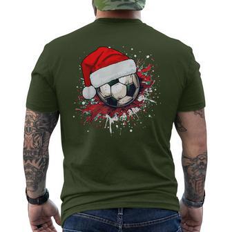 Football Santa Claus Christmas Xmas T-Shirt mit Rückendruck - Geschenkecke