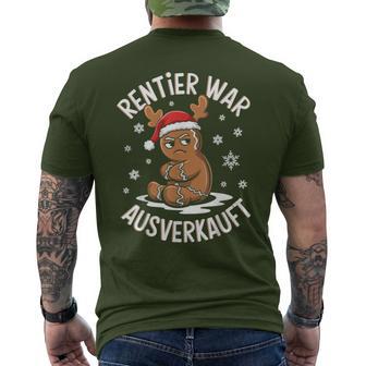 Christmas Gingerbread Reindeer Was Out Sold Out T-Shirt mit Rückendruck - Geschenkecke