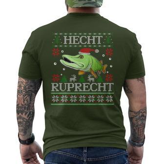 Fishing Christmas Fishing Pike Ruprecht T-Shirt mit Rückendruck - Geschenkecke