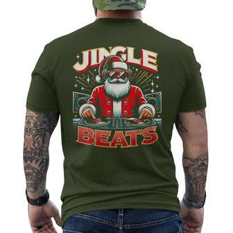 Jingle Beats Music Dj Santa Christmas Ugly Xmas T-Shirt mit Rückendruck - Geschenkecke