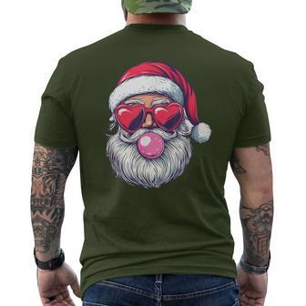 Santa Heart Sunglasses Bubblegum Christmas Santa T-Shirt mit Rückendruck - Geschenkecke