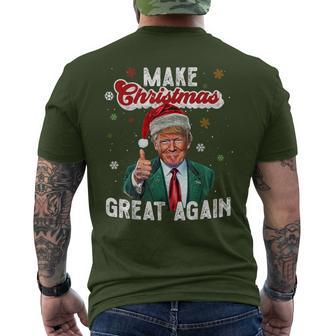 Trump Make Christmas Again Ugly Christmas Sweater T-Shirt mit Rückendruck - Geschenkecke