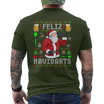 Ugly Christmas Darts Feliz Navidarts T-Shirt mit Rückendruck - Geschenkecke