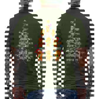 Gingerbread Christmas Tree Lights Men's T-shirt Back Print | Mazezy