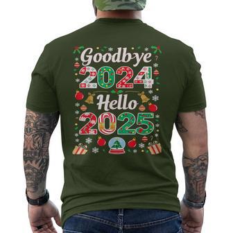 Goodbye 2024 Hello 2025 Merry Christmas Happy New Year 2025 T-Shirt mit Rückendruck - Geschenkecke