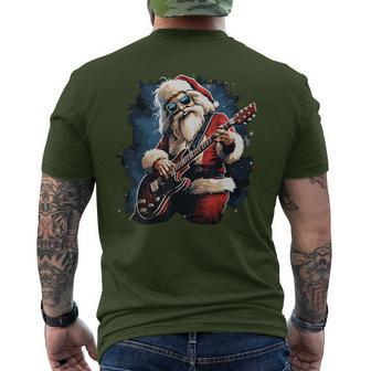 Hab Einen Rock & Roll Christmas Rock Santa Music Lovers T-Shirt mit Rückendruck - Geschenkecke