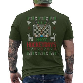 Happy Hockey Days Hockeydays Ugly Christmas Jumper T-Shirt mit Rückendruck - Geschenkecke