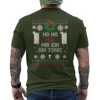 Ho Ho Hol Me A Gin Tonic Costume Christmas T-Shirt mit Rückendruck - Geschenkecke