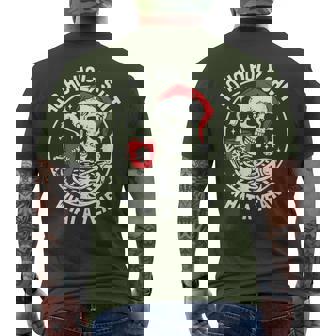 Ho Ho Holy Shit What A Year Christmas Skeleton Men's T-shirt Back Print | Seseable UK