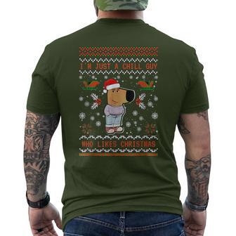 I'm Just A Chill Guy Who Likes Christmas My New Character T-Shirt mit Rückendruck - Geschenkecke