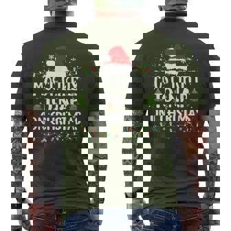 Most Likely To Nap On Christmas Xmas Nap Men's T-shirt Back Print - Monsterry
