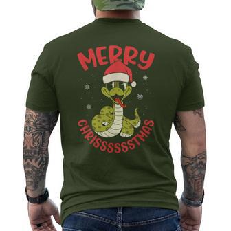 Merry Chrisssstmas Snake Cute Snake Christmas T-Shirt mit Rückendruck - Geschenkecke