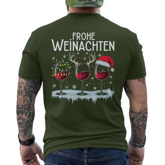 Merry Christmas Reindeer Fairy Lights Santa Claus T-Shirt mit Rückendruck - Geschenkecke