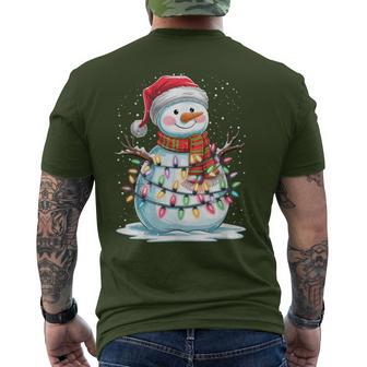 Merry Christmas Snowman Christmas Winter Xmas Eve T-Shirt mit Rückendruck - Geschenkecke