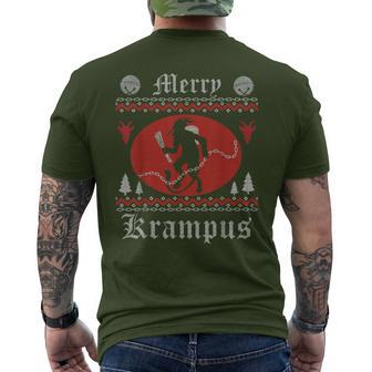 Merry Krampus Christmas Xmas Horror Ugly Jumper Evil Pyjamas S T-Shirt mit Rückendruck - Geschenkecke