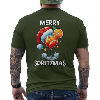 Merry Spritzmas Christmas Cocktail Holiday Drink T-Shirt mit Rückendruck - Geschenkecke