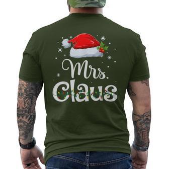 Mr And Mrs Claus Pyjama Santa T-Shirt mit Rückendruck - Geschenkecke