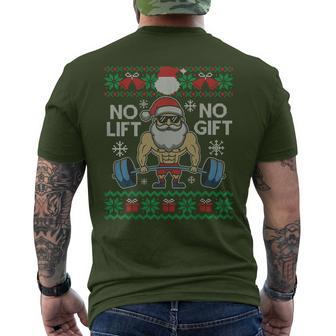 No Lift No Ugly Christmas Santa Gym T-Shirt mit Rückendruck - Geschenkecke