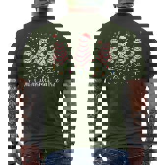 Oh Christmas Tree Cakes Debbie Becky Jen Cake Lovers Xmas Men's T-shirt Back Print - Thegiftio