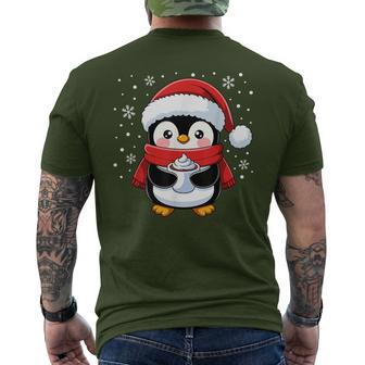 Penguin Christmas Santa Claus Cute Penguin Love T-Shirt mit Rückendruck - Geschenkecke