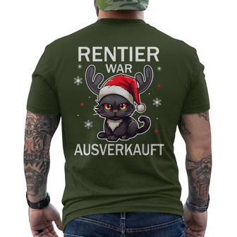 Reindeer Was Out Sold Cats Christmas T-Shirt mit Rückendruck - Geschenkecke