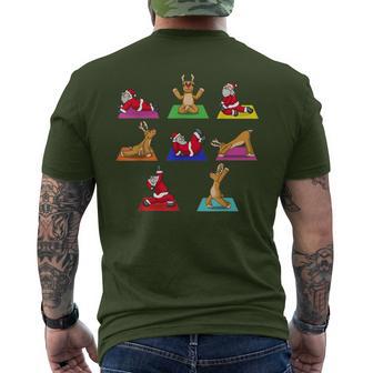 Reindeer Yoga Santa Xmas Meditation Chakra Christmas T-Shirt mit Rückendruck - Geschenkecke