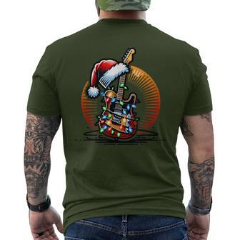 Rock & Roll Santa Guitar Guitar Christmas T-Shirt mit Rückendruck - Geschenkecke