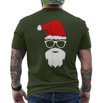 Santa Claus Christmas Hat Beard Sunglasses Christmas T-Shirt mit Rückendruck - Geschenkecke