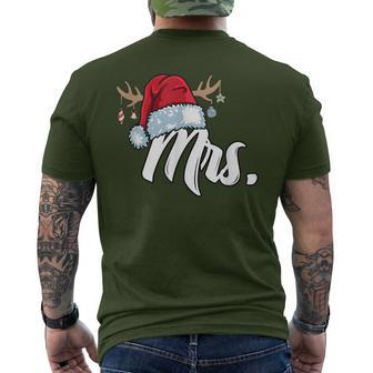 Santa Claus Hat Mrs Partner Outfit For Christmas T-Shirt mit Rückendruck - Geschenkecke