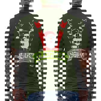 Sleigher Heavy Metal Music Santa Christmas Camiseta Hombre Estampado Espalda - Regaloses
