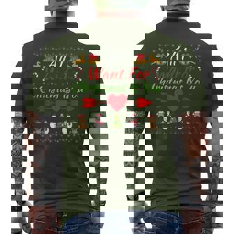 All I Want For Christmas Is You Couple De Noël Assorti T-shirt imprimé au dos - Cadeauxyz