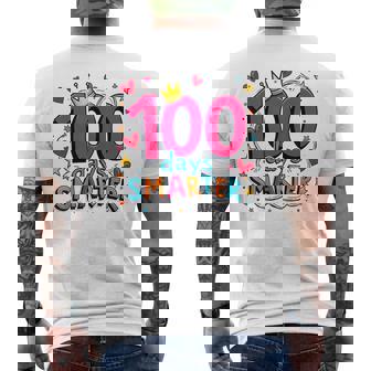 100 Days Smarter 100Th Celebration 100 Days Of School Men's T-shirt Back Print - Thegiftio