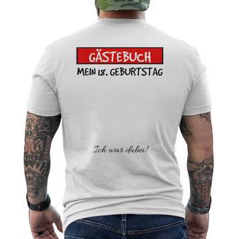 18Th Birthday Party Guest Book Idea 18 Years T-Shirt mit Rückendruck - Geschenkecke