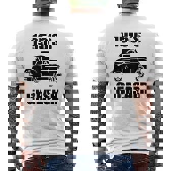 1950's Greaser Car Show Shirt 1950s Clothing Sock Hop Men's Back Print T-Shirt - Monsterry