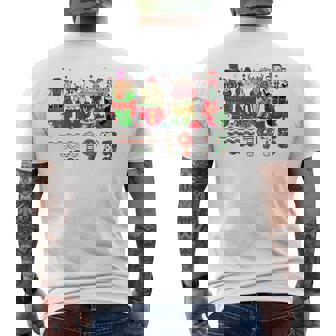 1975 Farmer Christmas Coffee Men's T-shirt Back Print | Mazezy