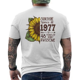 1977 Sunflower Sunshine 2025 Men's T-shirt Back Print | Mazezy
