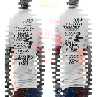 1980 A Woman Who Is Covered By The Blood Of Jesus Men's T-shirt Back Print | Mazezy