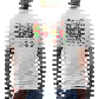 1992 Farmer Christmas Coffee Men's T-shirt Back Print | Mazezy