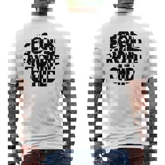 2nd Second FAVORITE CHILD Funny Brother Sister Sibling Twin Men's Back Print T-Shirt - Monsterry