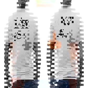 I Am 45 Plus 1 Funny 46th Birthday 1974 1975 Men's Back Print T-Shirt - Monsterry