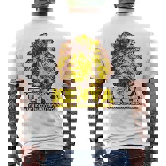 AFRICA Retro Kenya Samburu African Safari Lion Tank Top Men's Back Print T-Shirt - Monsterry
