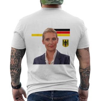 Alice Wird Gut Weidel 2025 Make Germany Great Again Blue T-Shirt mit Rückendruck - Geschenkecke