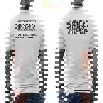 Basically Just Leave Me Alone Saying Vintage Apparel Men's Back Print T-Shirt - Monsterry