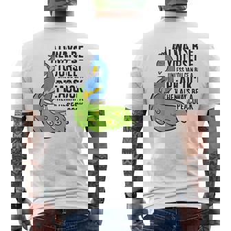 Always Be Yourself Unless You Can Be A Peacock Men's Back Print T-Shirt - Monsterry
