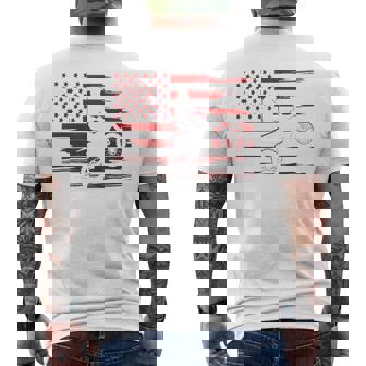 American Flag Dirt Bike Apparel Dirt Bike Motocross Men's Back Print T-Shirt - Monsterry